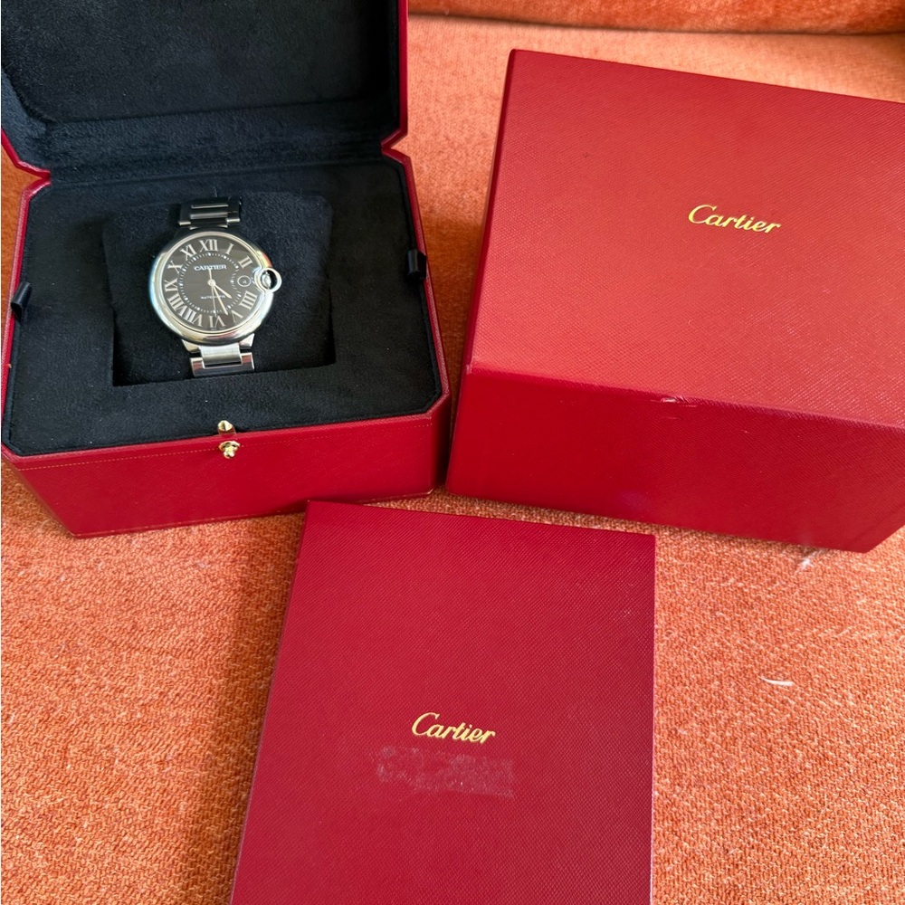 Cartier Black Dial Stainless Steel Ballon Bleu Watch - Picture 2 of 8